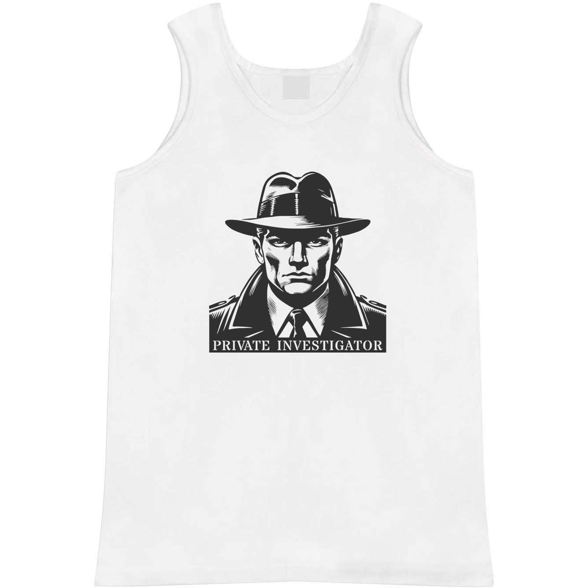 'Private Investigator' Adult Vest / Tank Top - Sleeveless Top for Gym, Training, Running, Sports and Summer (AV053793)