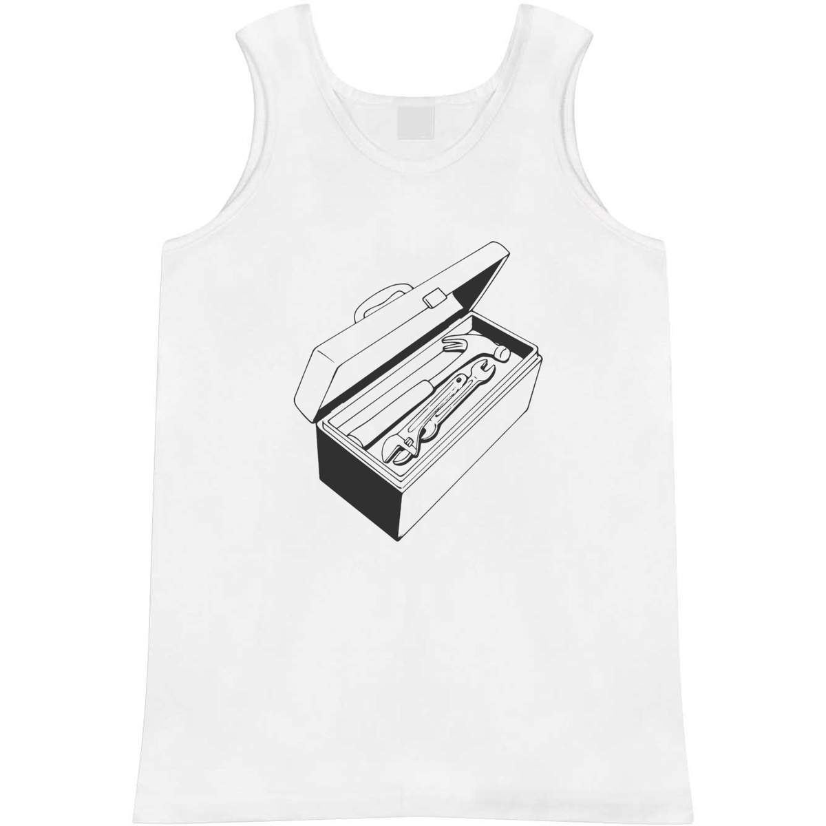 'Toolbox, Hammer & Spanner' Adult Vest / Tank Top - Sleeveless Top for Gym, Training, Running, Sports and Summer (AV054046)