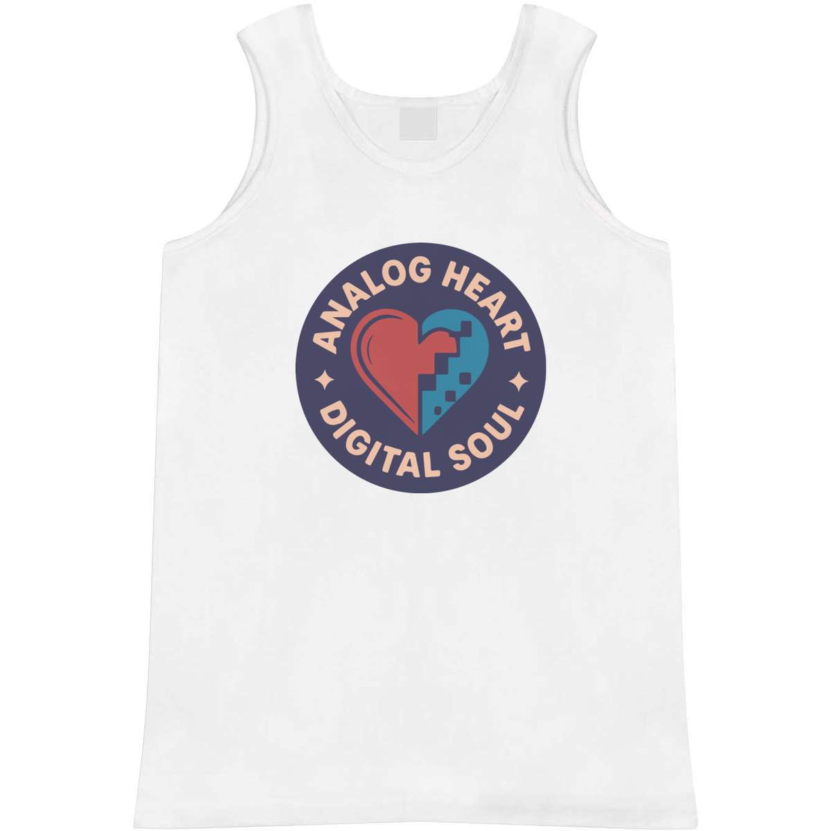'Analogue Heart, Digital Soul' Adult Vest / Tank Top (AV054151)