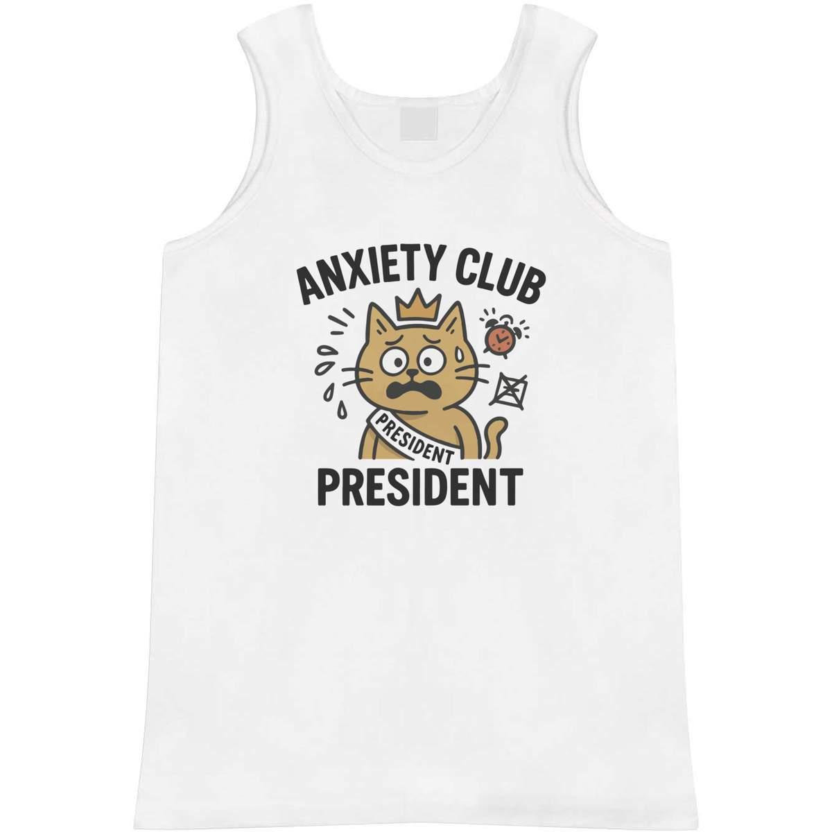 'Anxiety Club President' Adult Vest / Tank Top (AV054155)