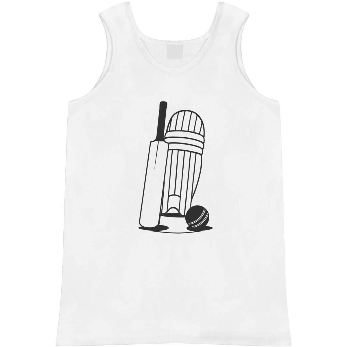 'Cricket Essential Gear' Adult Vest / Tank Top - Sleeveless Top for Gym, Training, Running, Sports and Summer (AV054248)