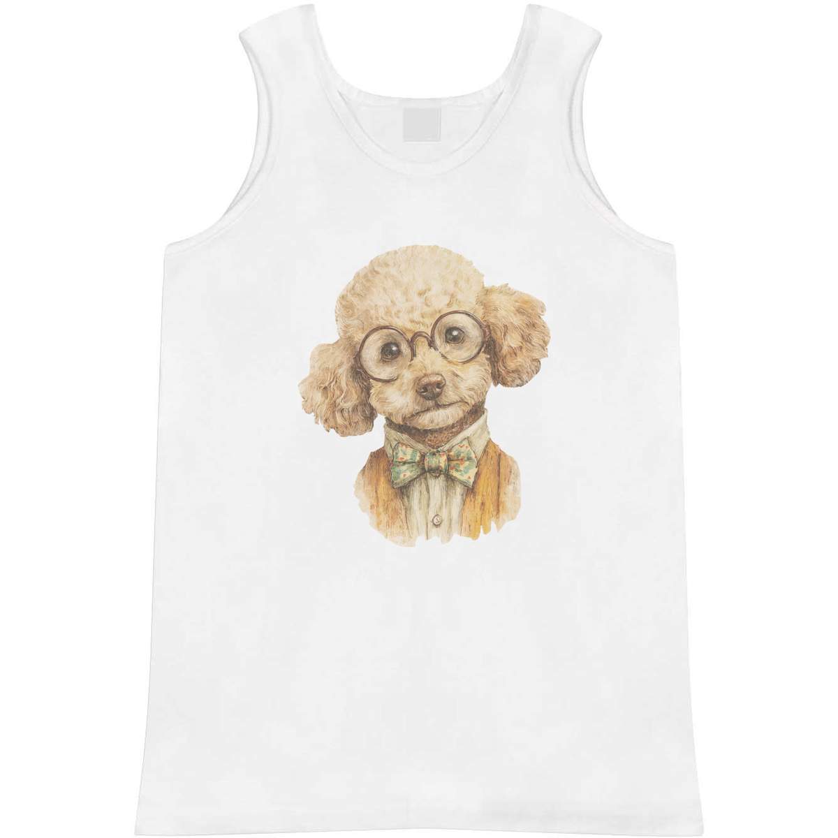 'Toy Poodle In Glasses' Adult Vest / Tank Top - Sleeveless Top for Gym, Training, Running, Sports and Summer (AV054358)