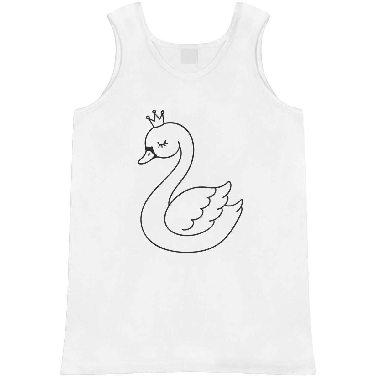 ‘Swan with Crown’ Adult Vest / Tank Top (AV054424)