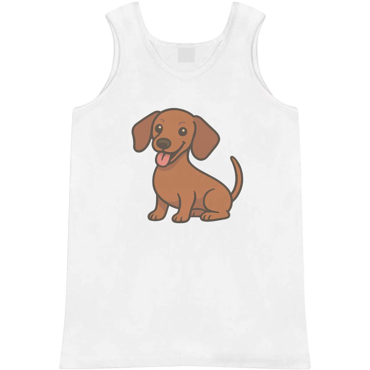'Miniature Dachshund Dog' Adult Vest / Tank Top - Sleeveless Top for Gym, Training, Running, Sports and Summer (AV054446)