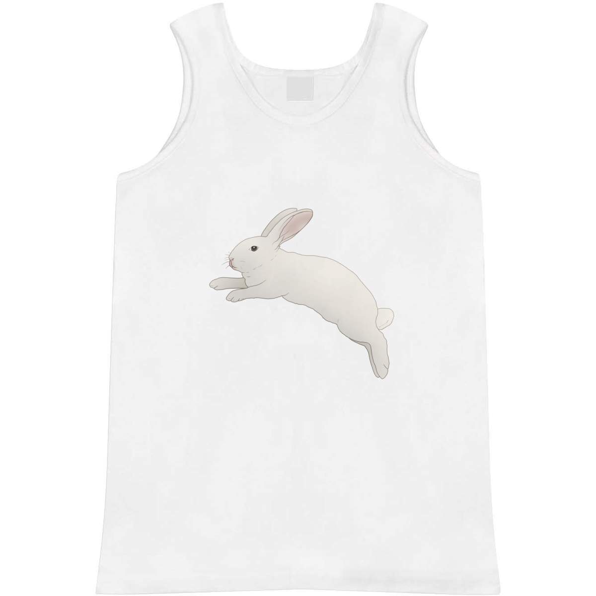'Leaping White Rabbit' Adult Vest / Tank Top (AV054645)