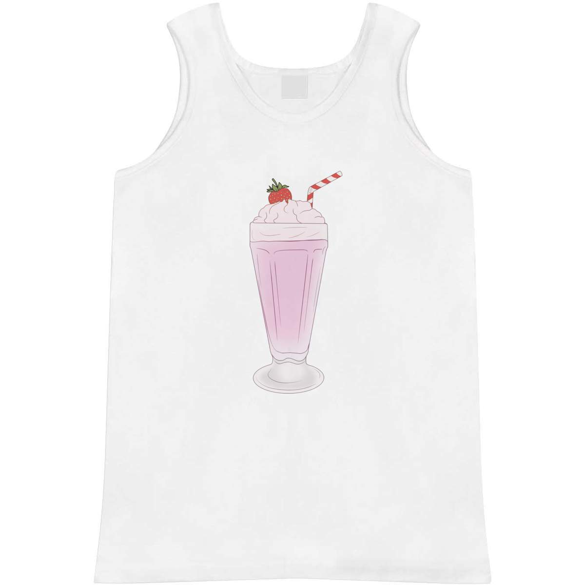 'Dessert Delight' Adult Vest - White, S - Sleeveless Tank Top for Gym, Training, Running, Sports and Summer (AV00154935)