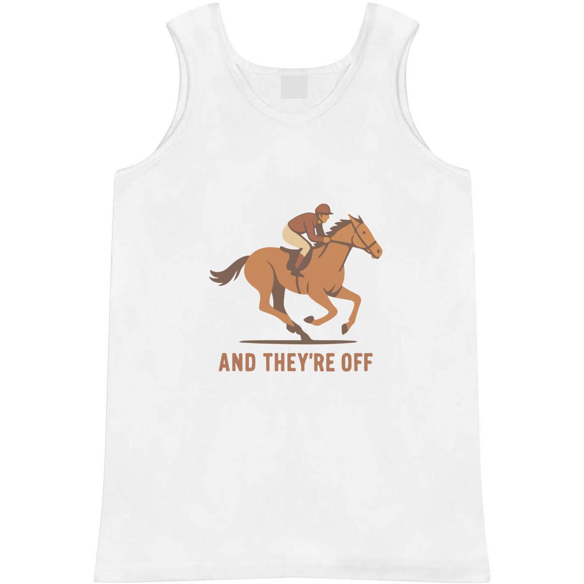 'And They're Off' Adult Vest / Tank Top - Sleeveless Top for Gym, Training, Running, Sports and Summer (AV055242)