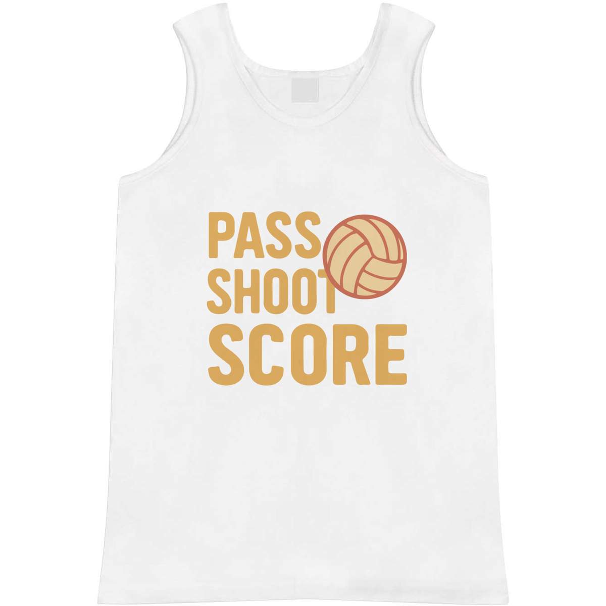 'Netball Pass Shoot Score' Adult Vest / Tank Top (AV055330)