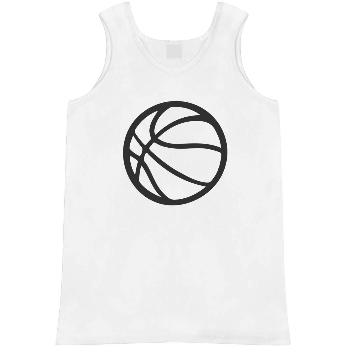 'Basketball Ball Design' Adult Vest / Tank Top - Sleeveless Top for Gym, Training, Running, Sports and Summer (AV055376)