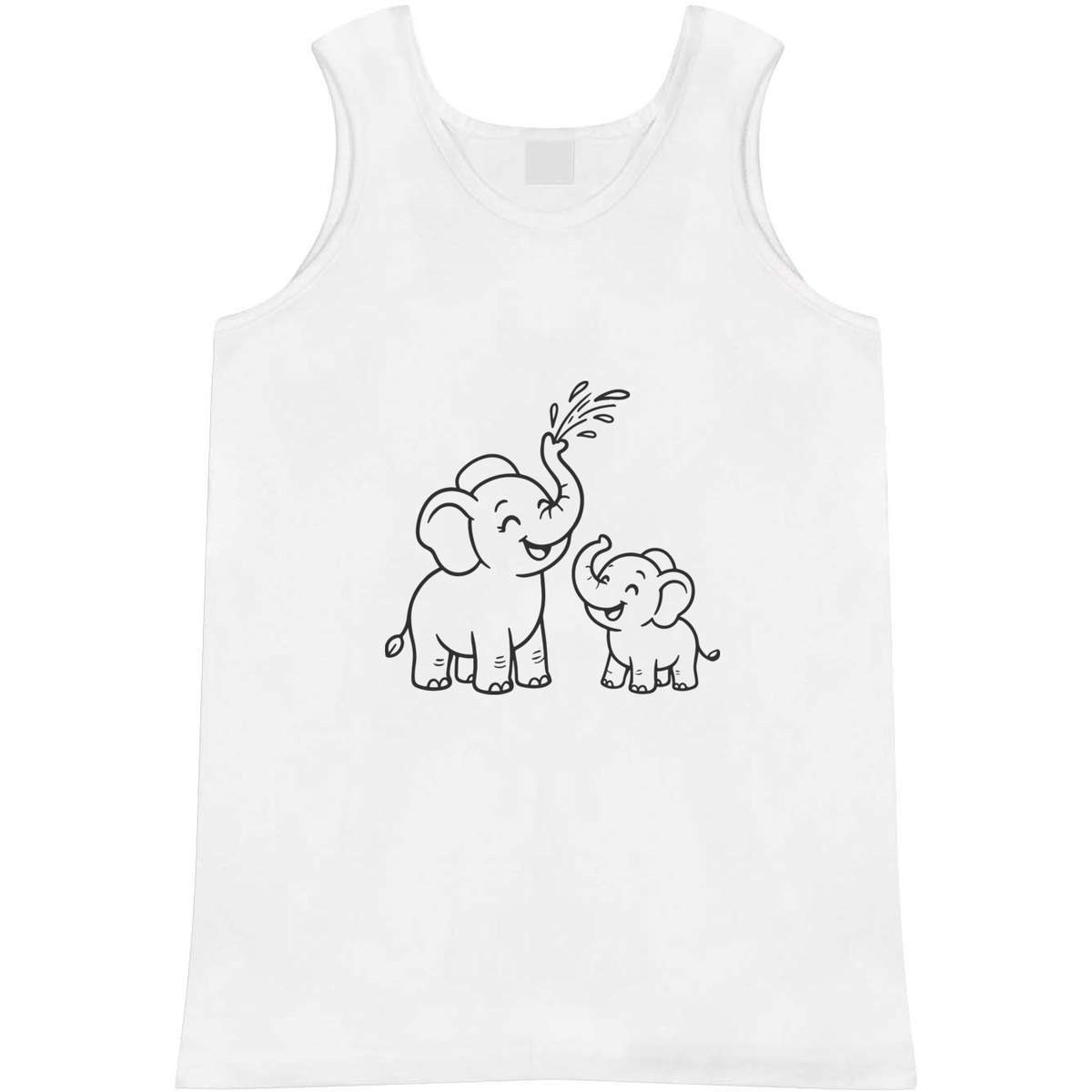 'Mother Elephant & Baby' Adult Vest / Tank Top (AV055707)