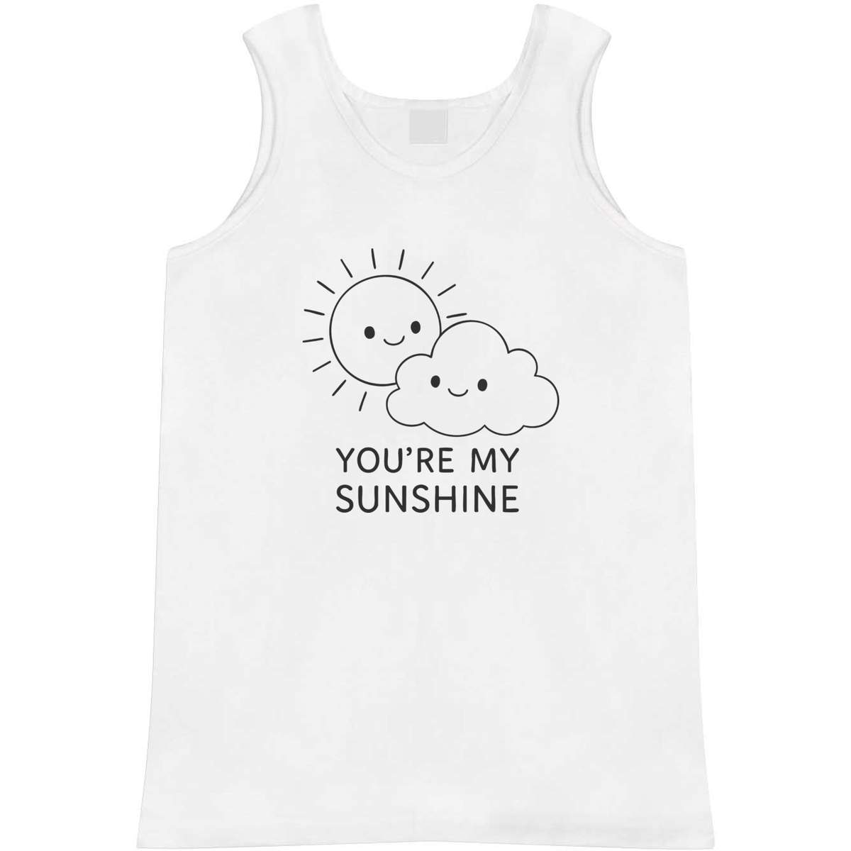 'You're my sunshine' Adult Vest / Tank Top - Sleeveless Top for Gym, Training, Running, Sports and Summer (AV056222)