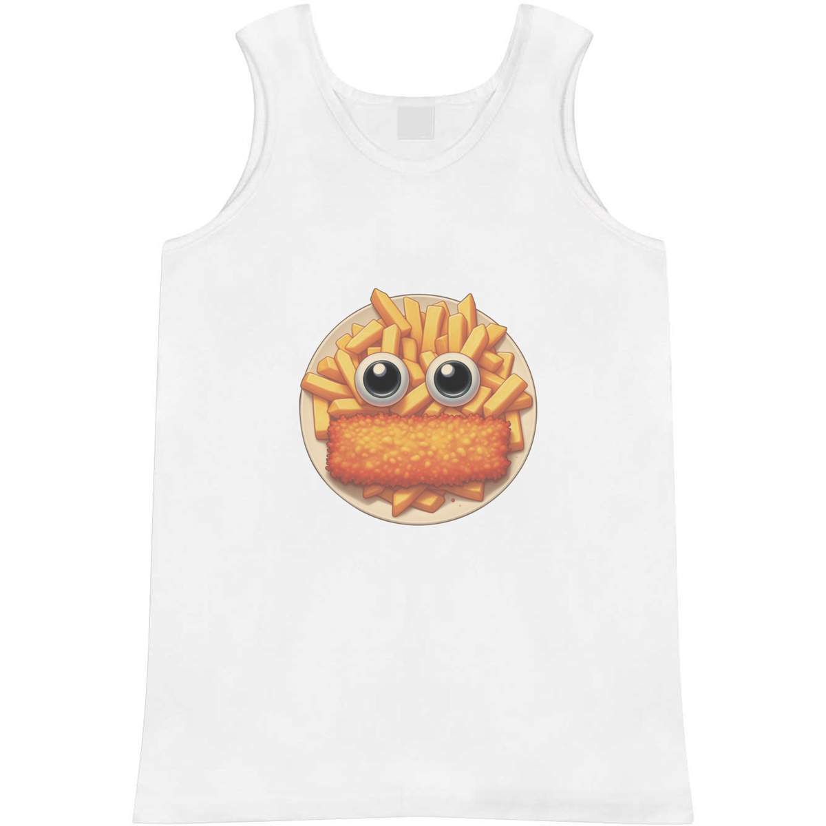 'Funny Fish And Chips' Adult Vest / Tank Top (AV056434)