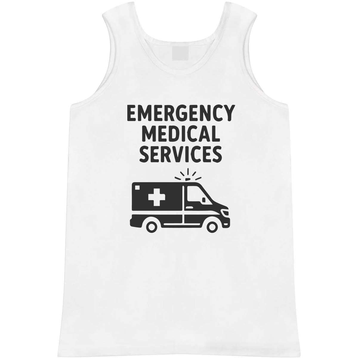 'Emergency Medical Service' Adult Vest / Tank Top - Sleeveless Top for Gym, Training, Running, Sports and Summer (AV056518)