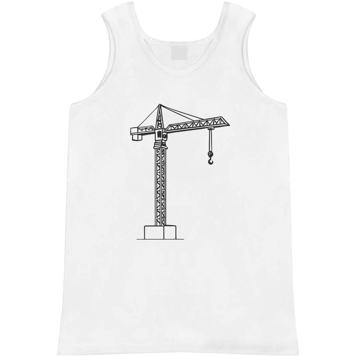 'Building Crane' Adult Vest / Tank Top - Sleeveless Top for Gym, Training, Running, Sports and Summer (AV056564)