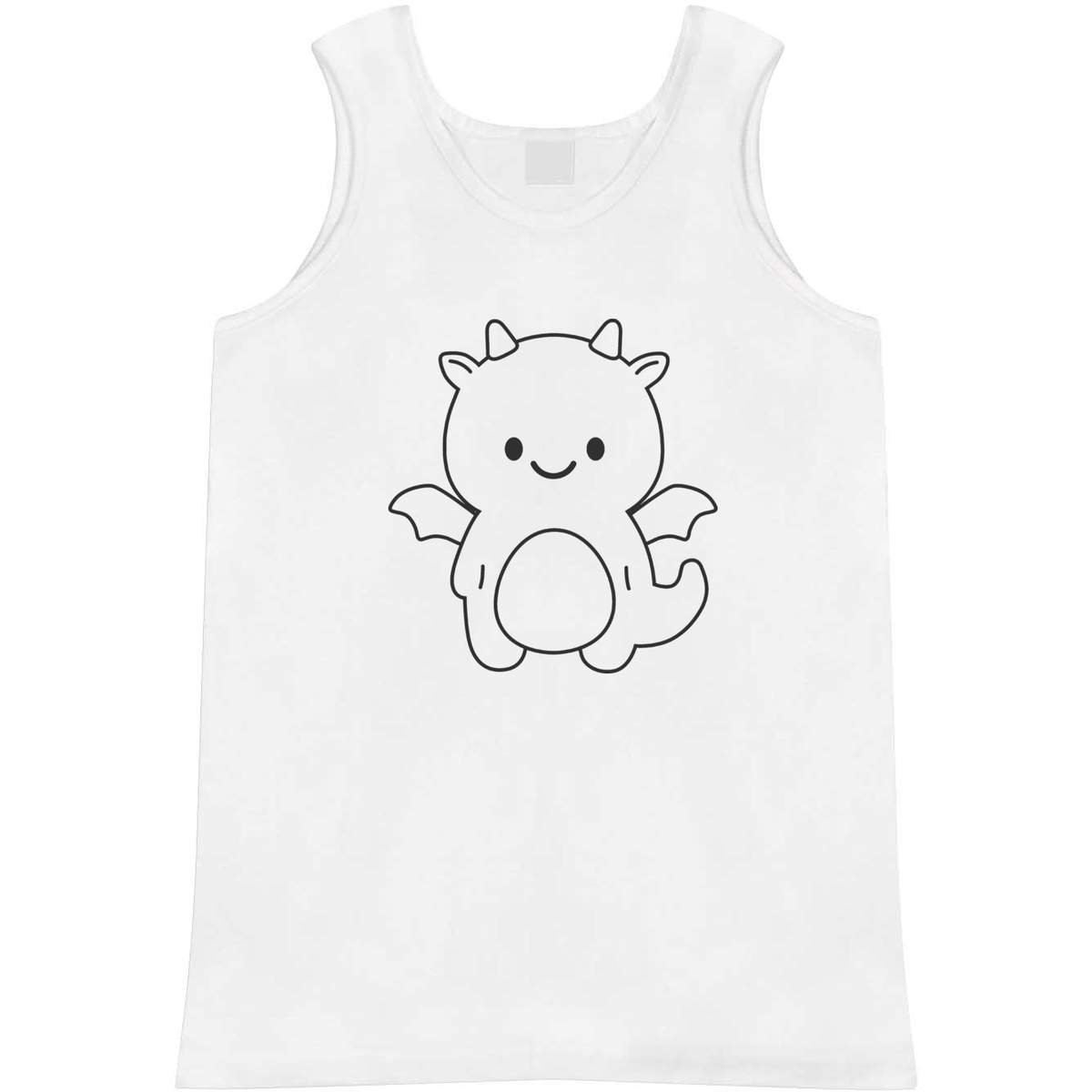 'Happy Dragon Outline ' Adult Vest / Tank Top (AV056803)