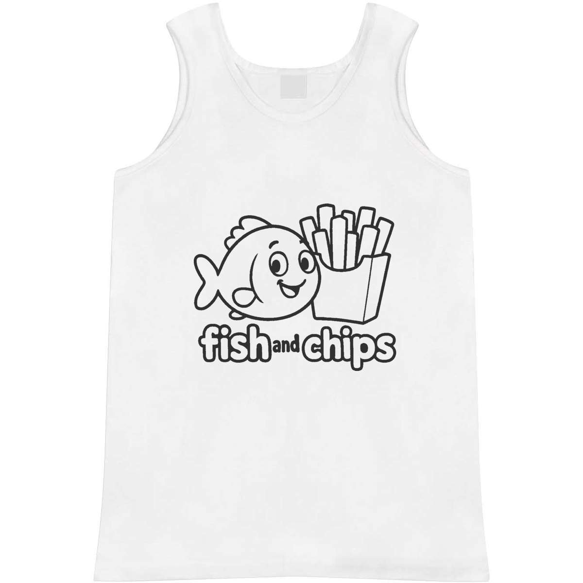 'Cute Fish & Chips' Adult Vest / Tank Top (AV056878)