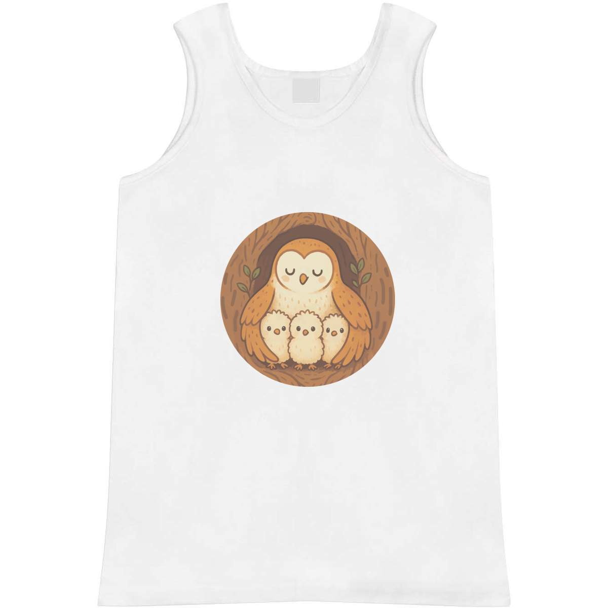 'Mother Barn Owl & Chicks' Adult Vest / Tank Top (AV057076)