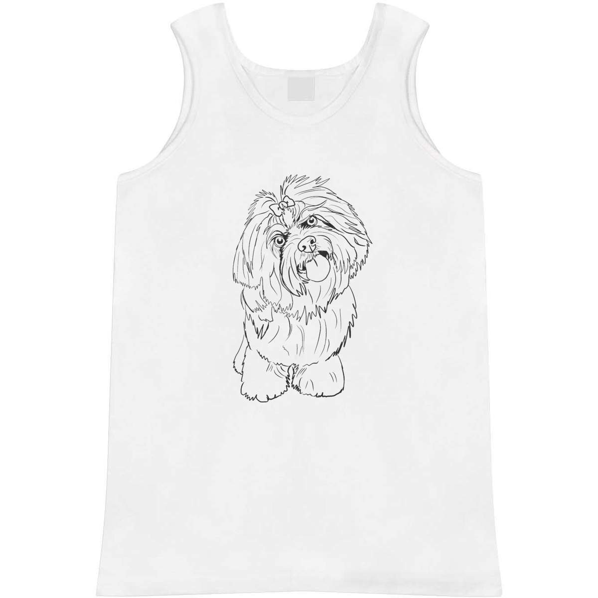 'Lhasa Apso Dog' Adult Vest / Tank Top - Sleeveless Top for Gym, Training, Running, Sports and Summer (AV057211)