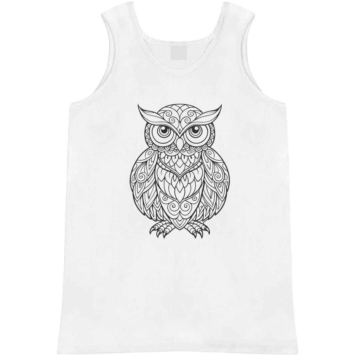 'Owl Linear Art Beautiful ' Adult Vest / Tank Top (AV057501)