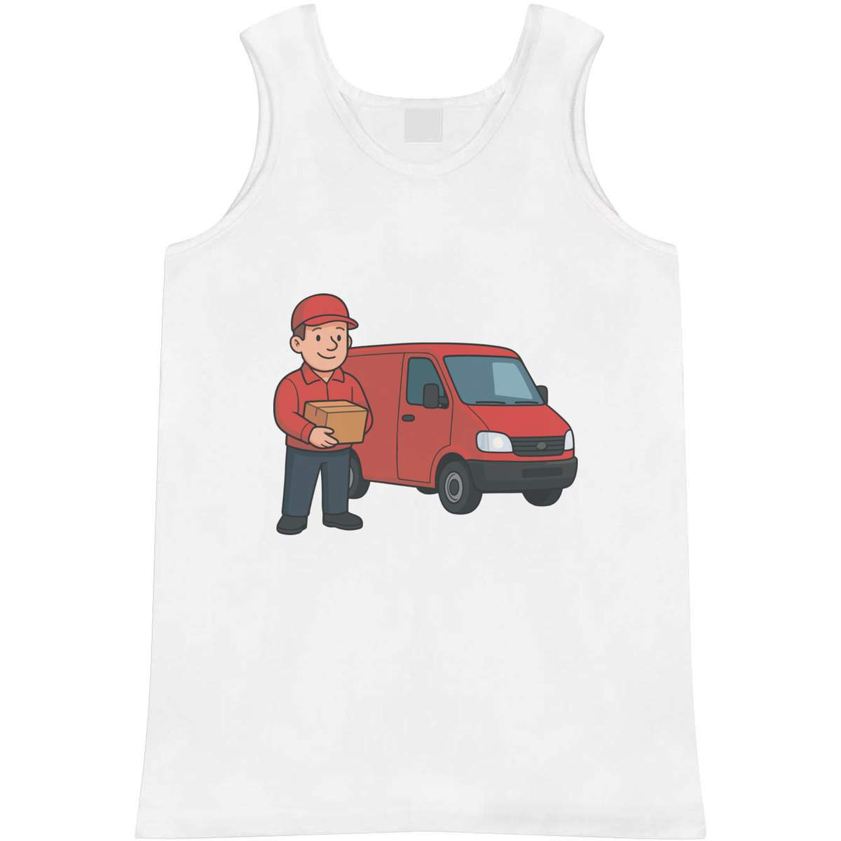 'Delivery Man & Van' Adult Vest / Tank Top (AV057700)