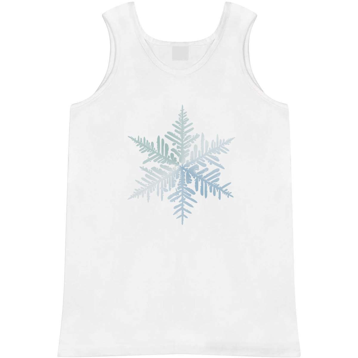 'Ice Blue Snowflake' Adult Vest / Tank Top - Sleeveless Top for Gym, Training, Running, Sports and Summer (AV058353)