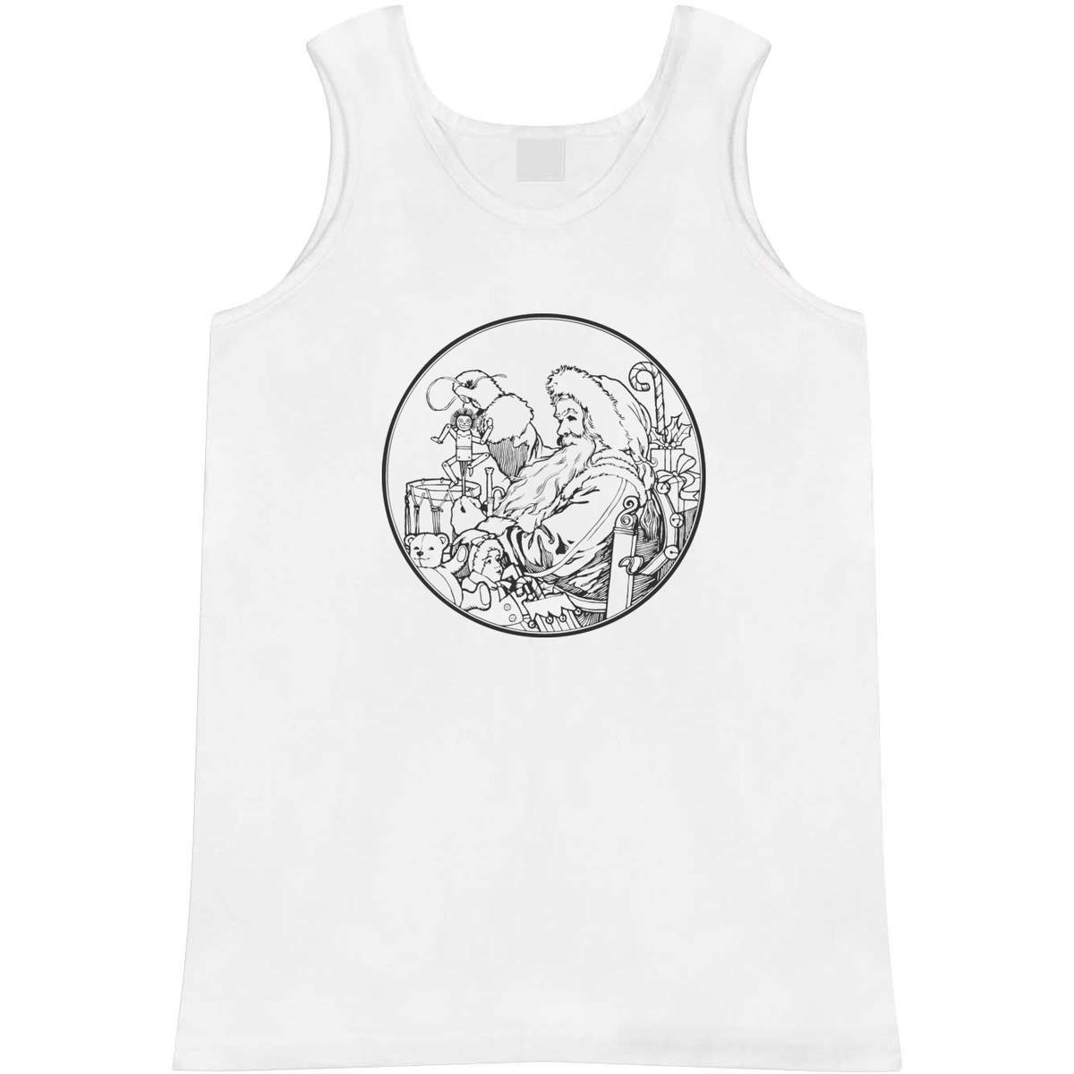 'Santa Claus With Toys' Adult Vest / Tank Top - Sleeveless Top for Gym, Training, Running, Sports and Summer (AV058405)