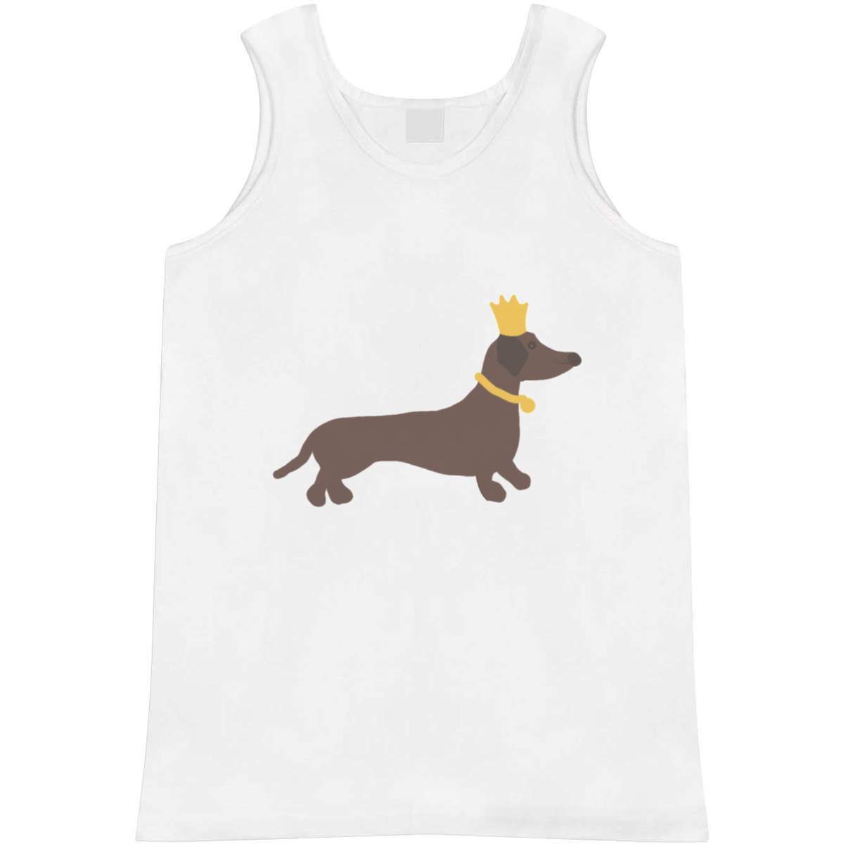 'His Majesty The Dachshund' Adult Vest / Tank Top - Sleeveless Top for Gym, Training, Running, Sports and Summer (AV058644)