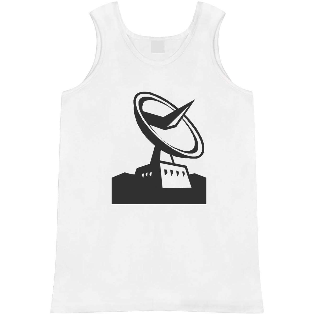 'Ground Satellite Dish' Adult Vest / Tank Top - Sleeveless Top for Gym, Training, Running, Sports and Summer (AV058664)