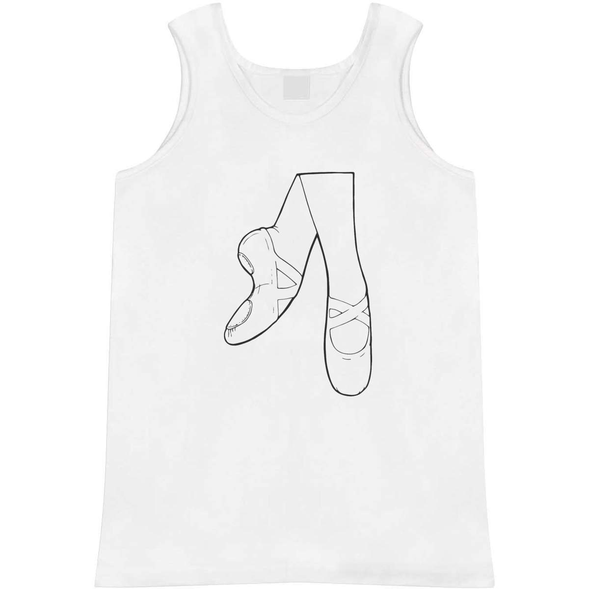 'Ballerina Shoes' Adult Vest / Tank Top - Sleeveless Top for Gym, Training, Running, Sports and Summer (AV059615)