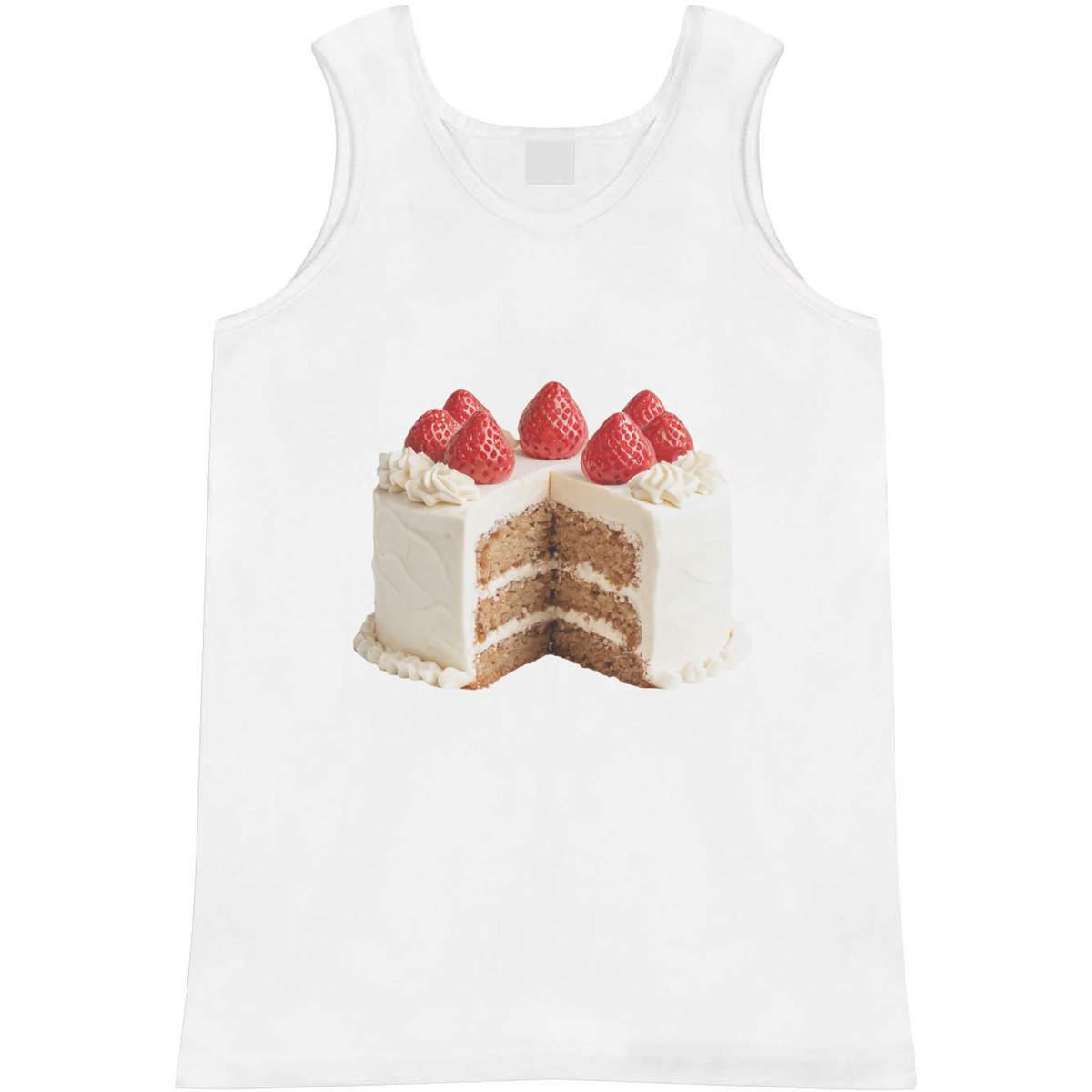 'Sliced Cake' Adult Vest / Tank Top - Sleeveless Top for Gym, Training, Running, Sports and Summer (AV059690)
