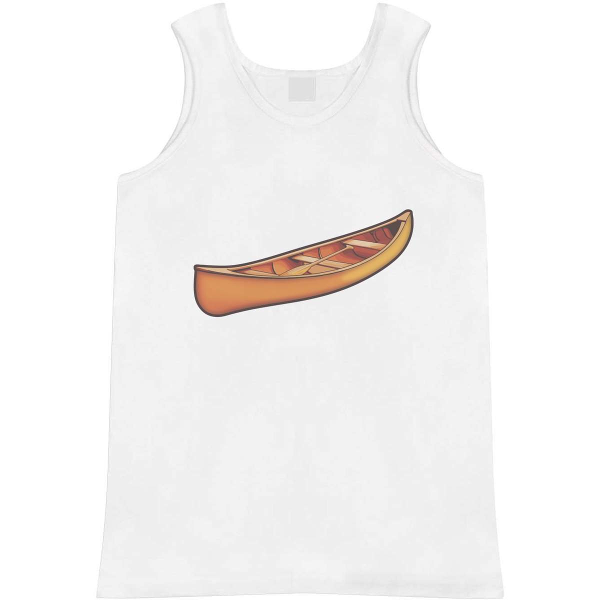 'Fast Canoe' Adult Vest - White, S - Sleeveless Tank Top for Gym, Training, Running, Sports and Summer (AV00173699)