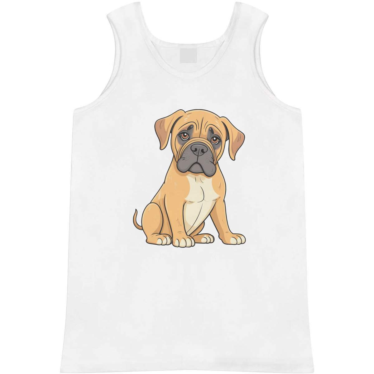 'Bullmastiff Puppy' Adult Vest - White, S - Sleeveless Tank Top for Gym, Training, Running, Sports and Summer (AV00175971)