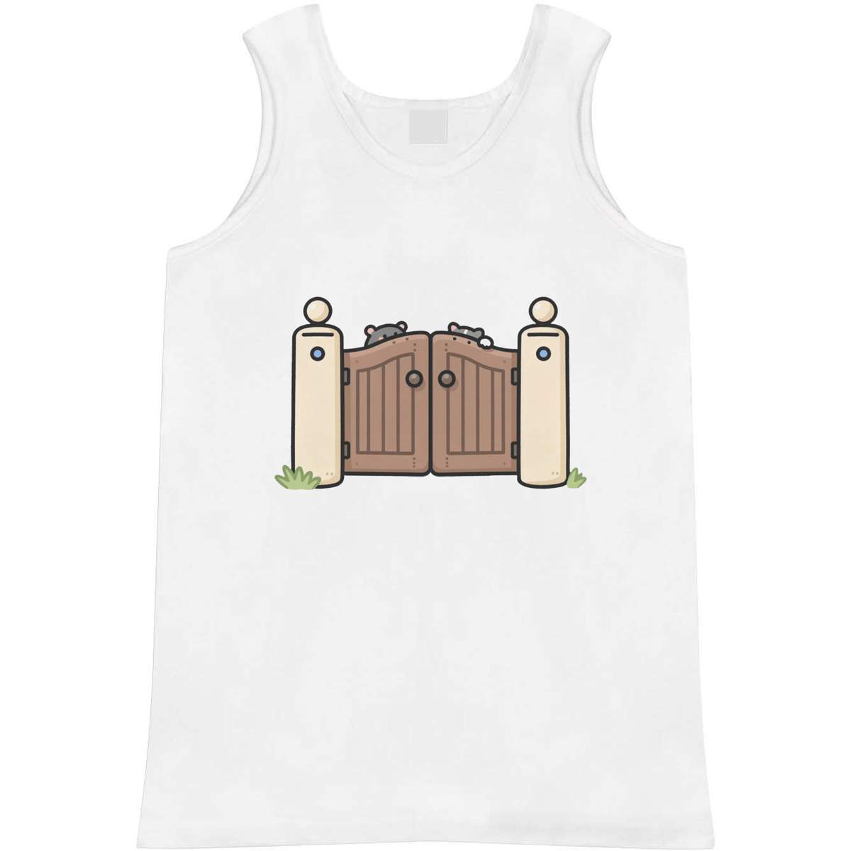 'Closed Gate' Adult Vest / Tank Top - Sleeveless Top for Gym, Training, Running, Sports and Summer (AV060687)