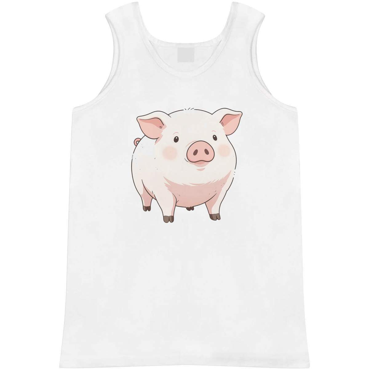 'Chester White Pig' Adult Vest / Tank Top - Sleeveless Top for Gym, Training, Running, Sports and Summer (AV060723)