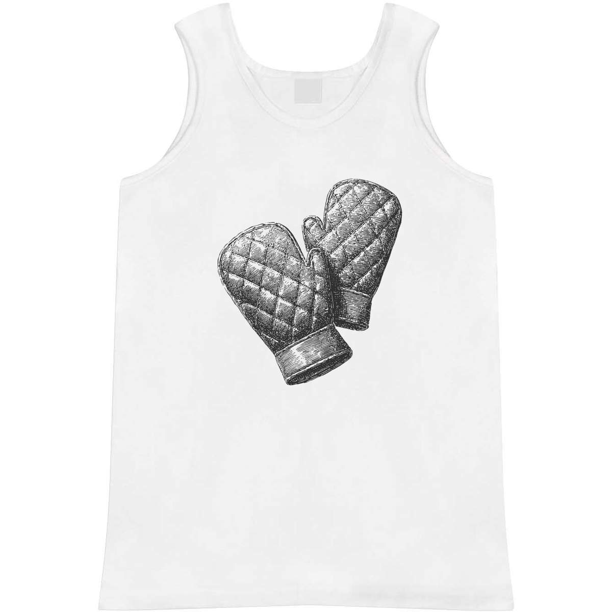'Quilted Oven Mitts' Adult Vest / Tank Top - Sleeveless Top for Gym, Training, Running, Sports and Summer (AV060744)