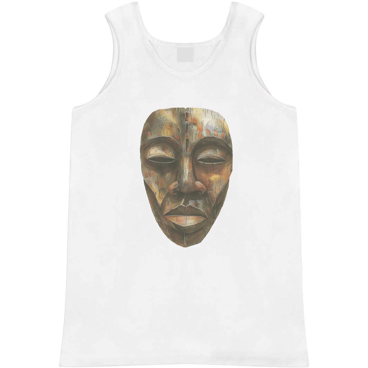 'African Tribal Mask' Adult Vest / Tank Top - Sleeveless Top for Gym, Training, Running, Sports and Summer (AV060898)