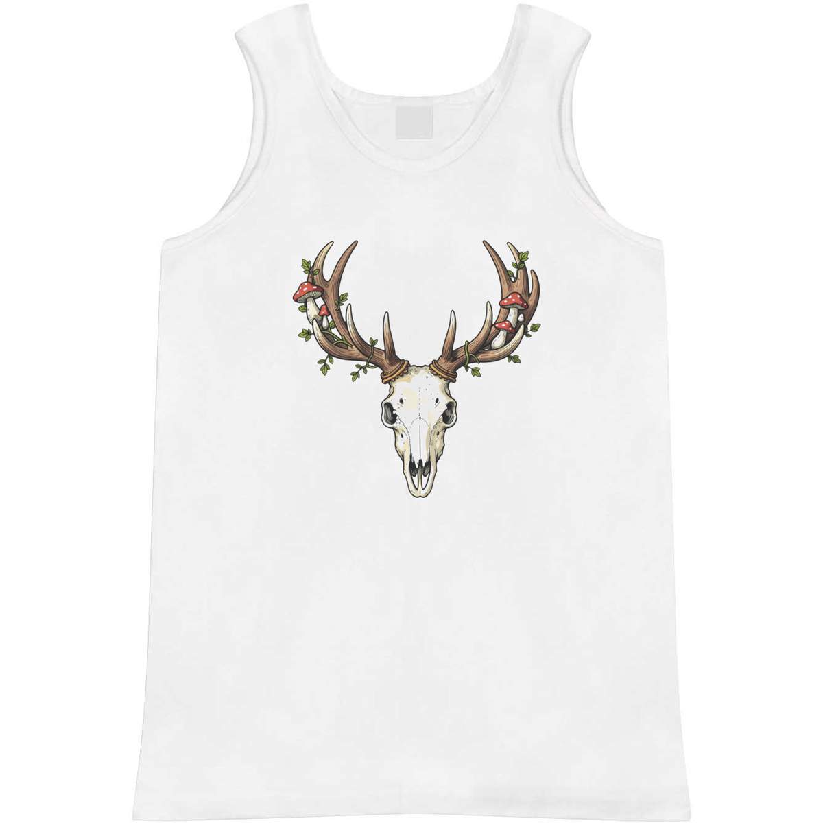 'Deer Skull With Mushrooms and Vines' Adult Vest / Tank Top (AV060885)