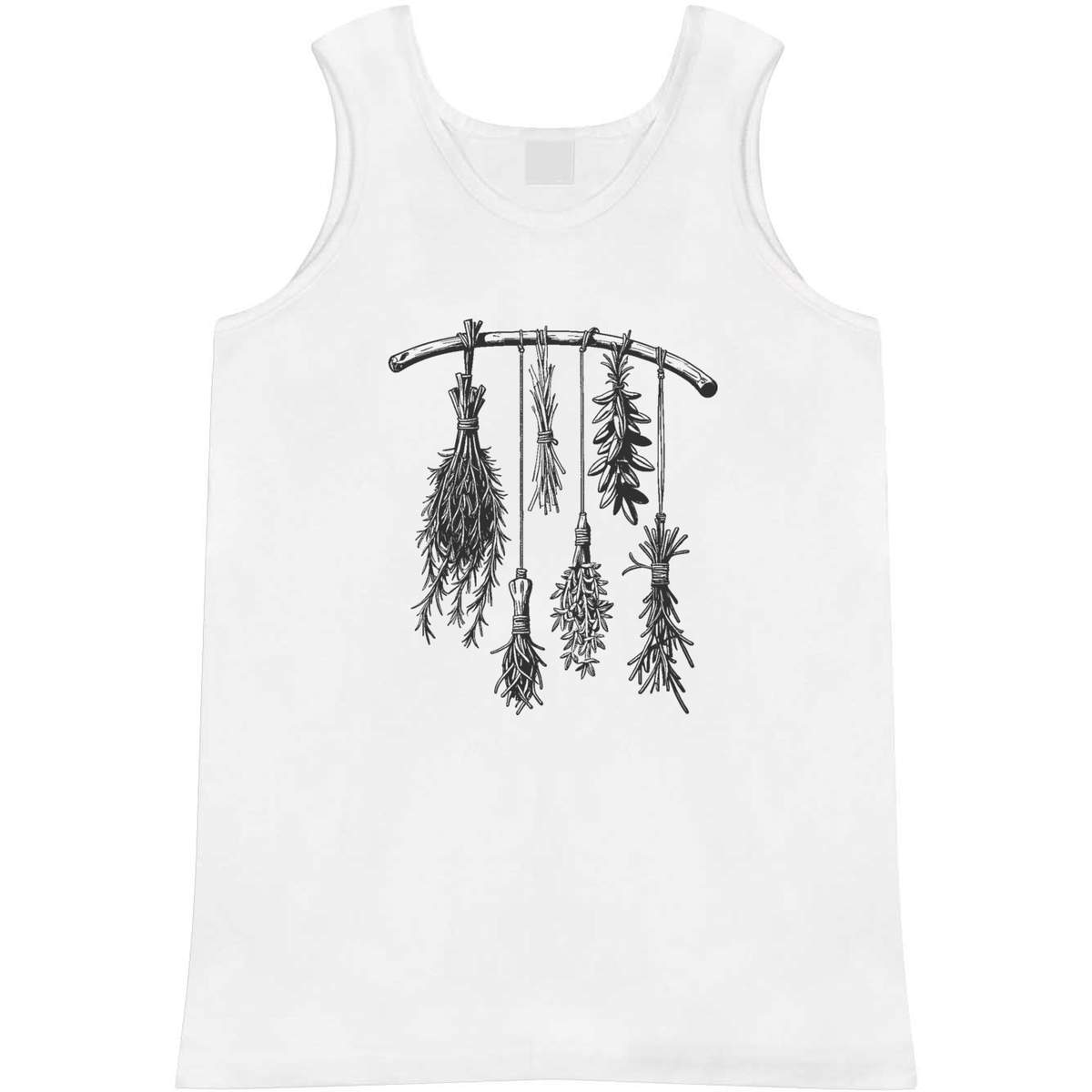 'Drying Herb Bundles' Adult Vest / Tank Top - Sleeveless Top for Gym, Training, Running, Sports and Summer (AV061370)