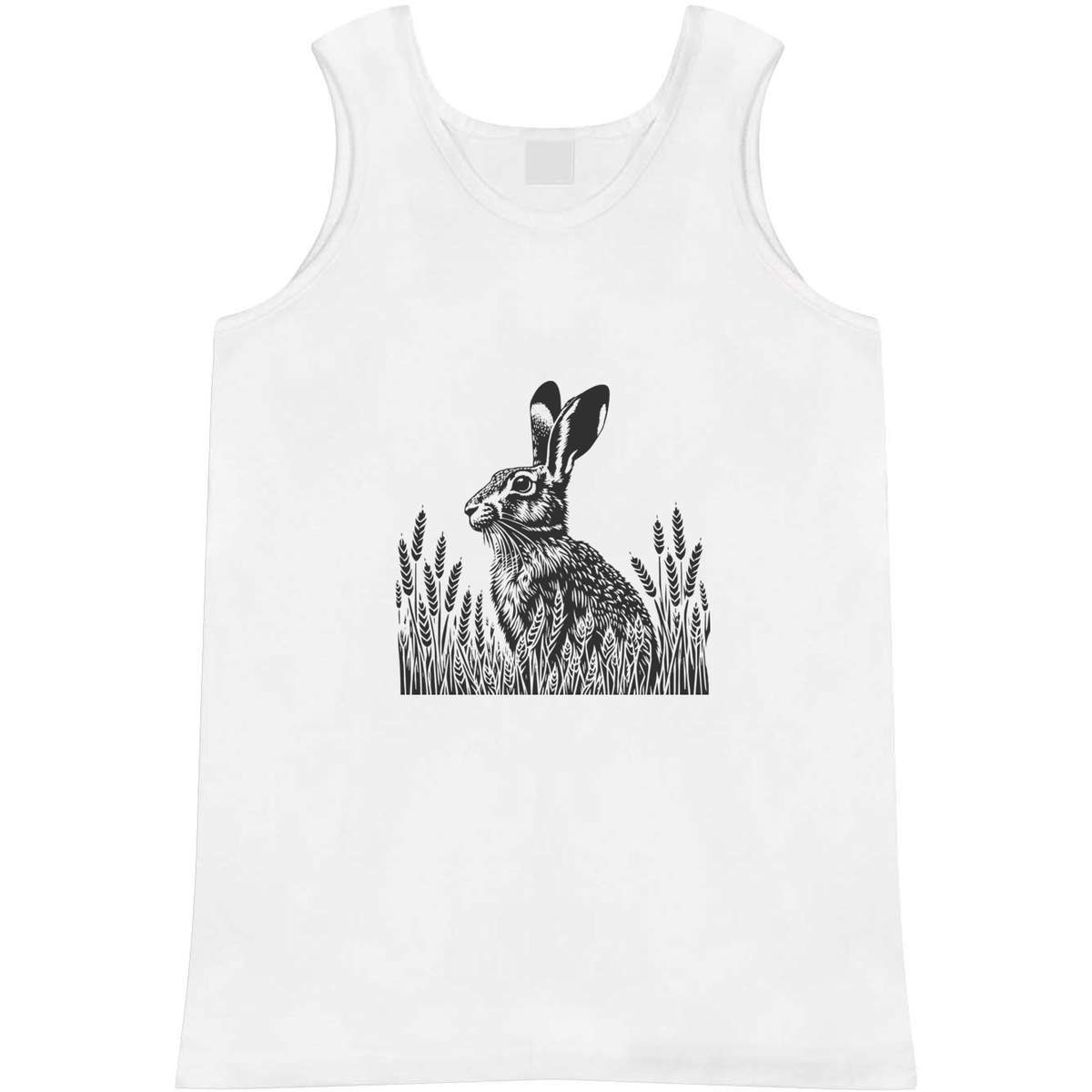 Small 'Hare In Wheat Field' Adult Vest / Tank Top (AV00179147)