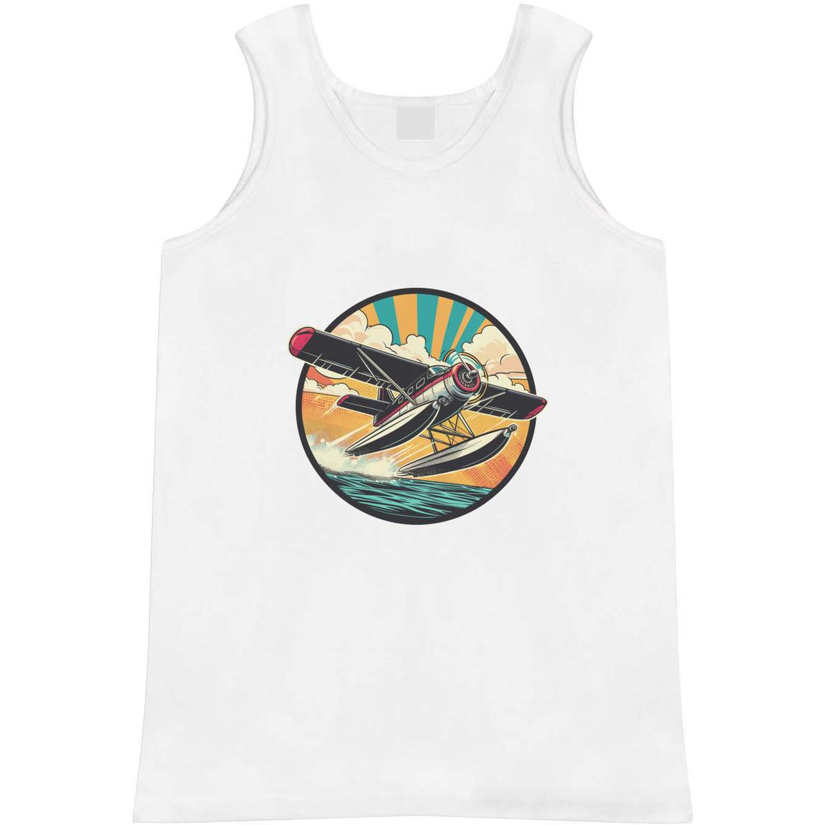 'Seaplane Taking Off' Adult Vest / Tank Top - Sleeveless Top for Gym, Training, Running, Sports and Summer (AV061702)