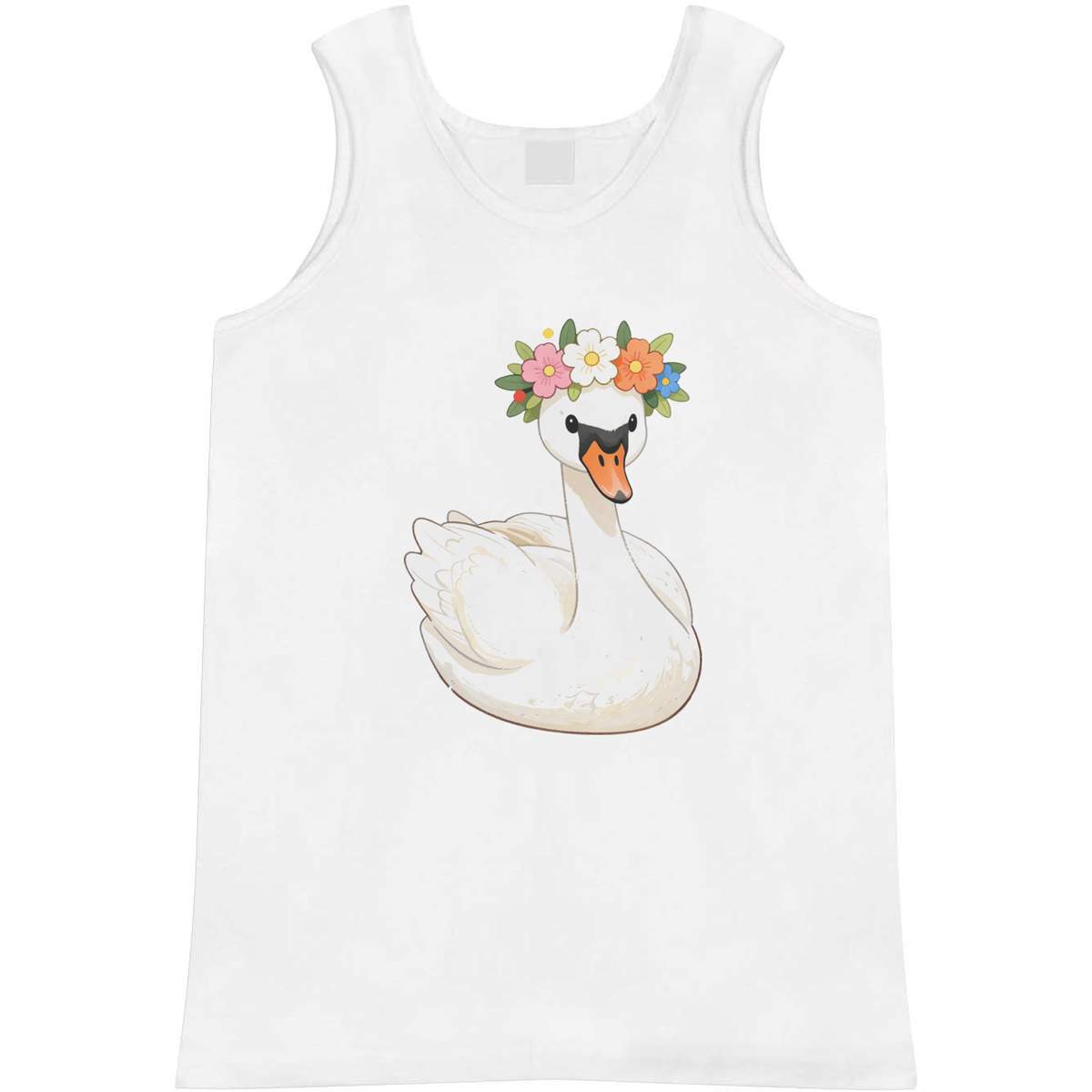 ‘Swan with Flower Crown’ Adult Vest / Tank Top (AV061817)