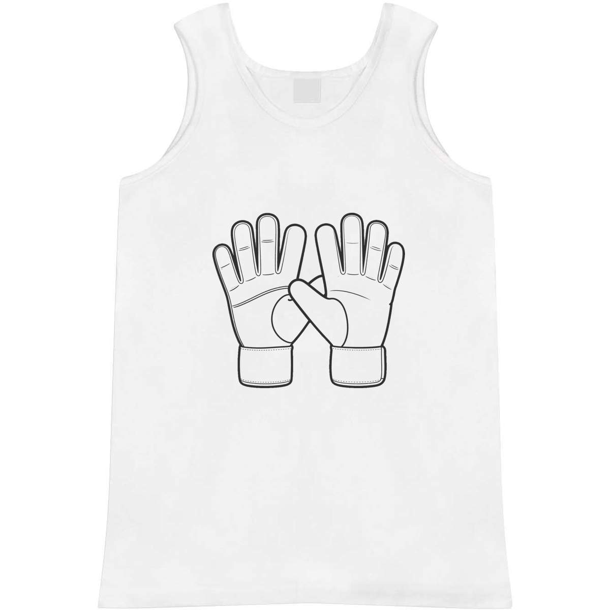 'Goalkeeper Gloves' Adult Vest / Tank Top - Sleeveless Top for Gym, Training, Running, Sports and Summer (AV062210)