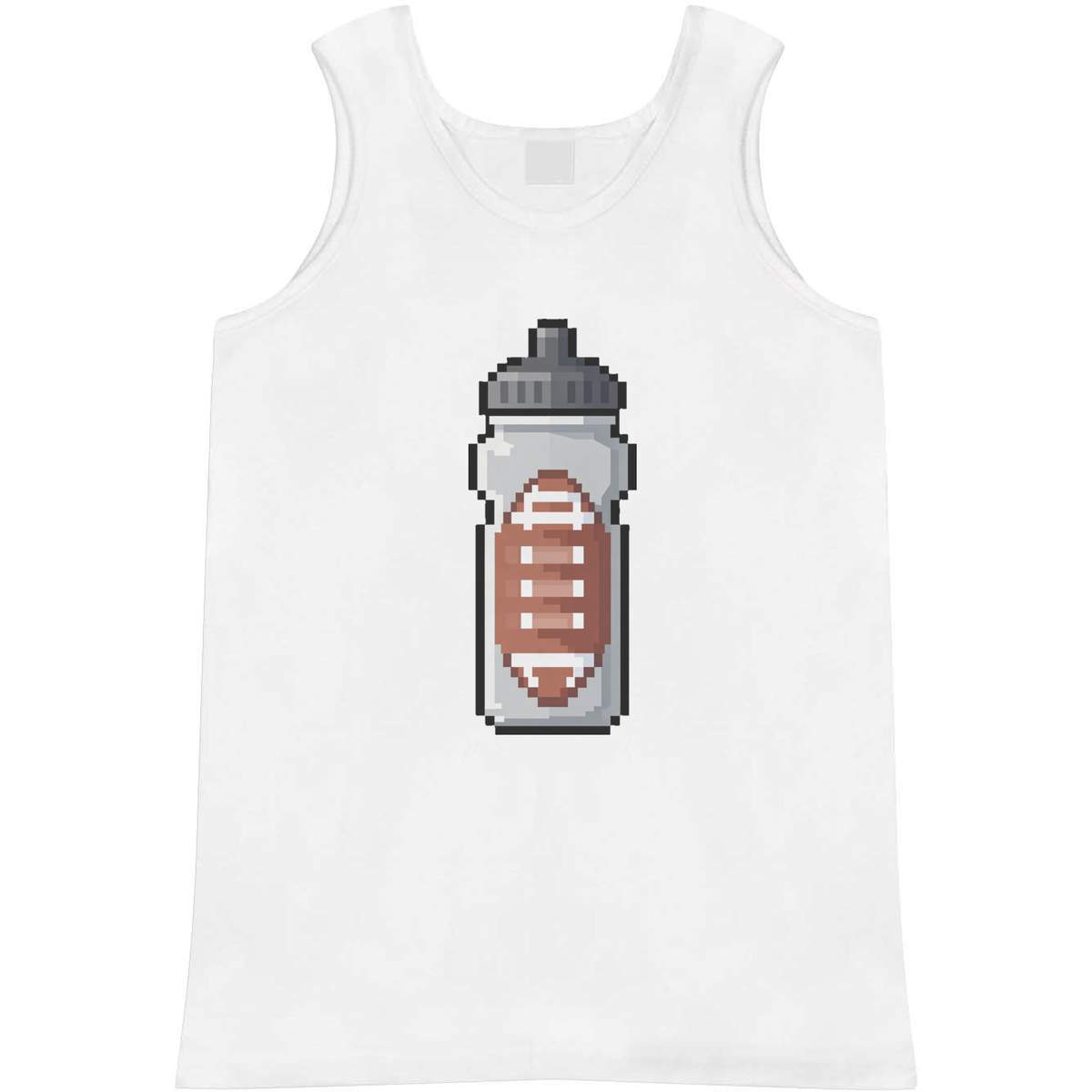 'Sports Water Bottle' Adult Vest - White, S - Sleeveless Tank Top for Gym, Training, Running, Sports and Summer (AV00181431)