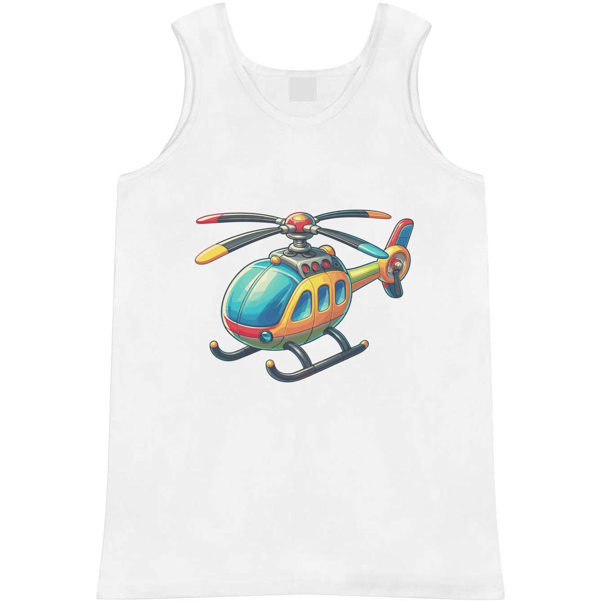 'Toy Helicopter' Adult Vest / Tank Top - Sleeveless Top for Gym, Training, Running, Sports and Summer (AV062486)