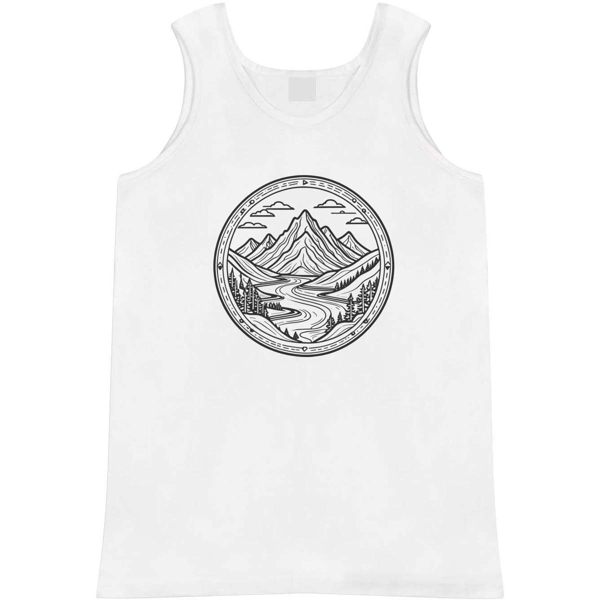 'Mountain Valley' Adult Vest / Tank Top - Sleeveless Top for Gym, Training, Running, Sports and Summer (AV062557)