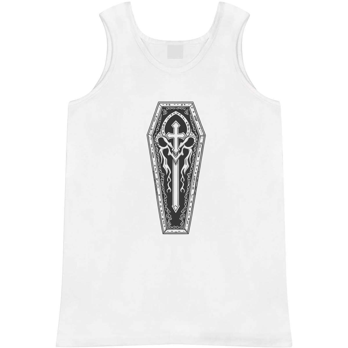 'Decorative Coffin' Adult Vest / Tank Top - Sleeveless Top for Gym, Training, Running, Sports and Summer (AV062780)