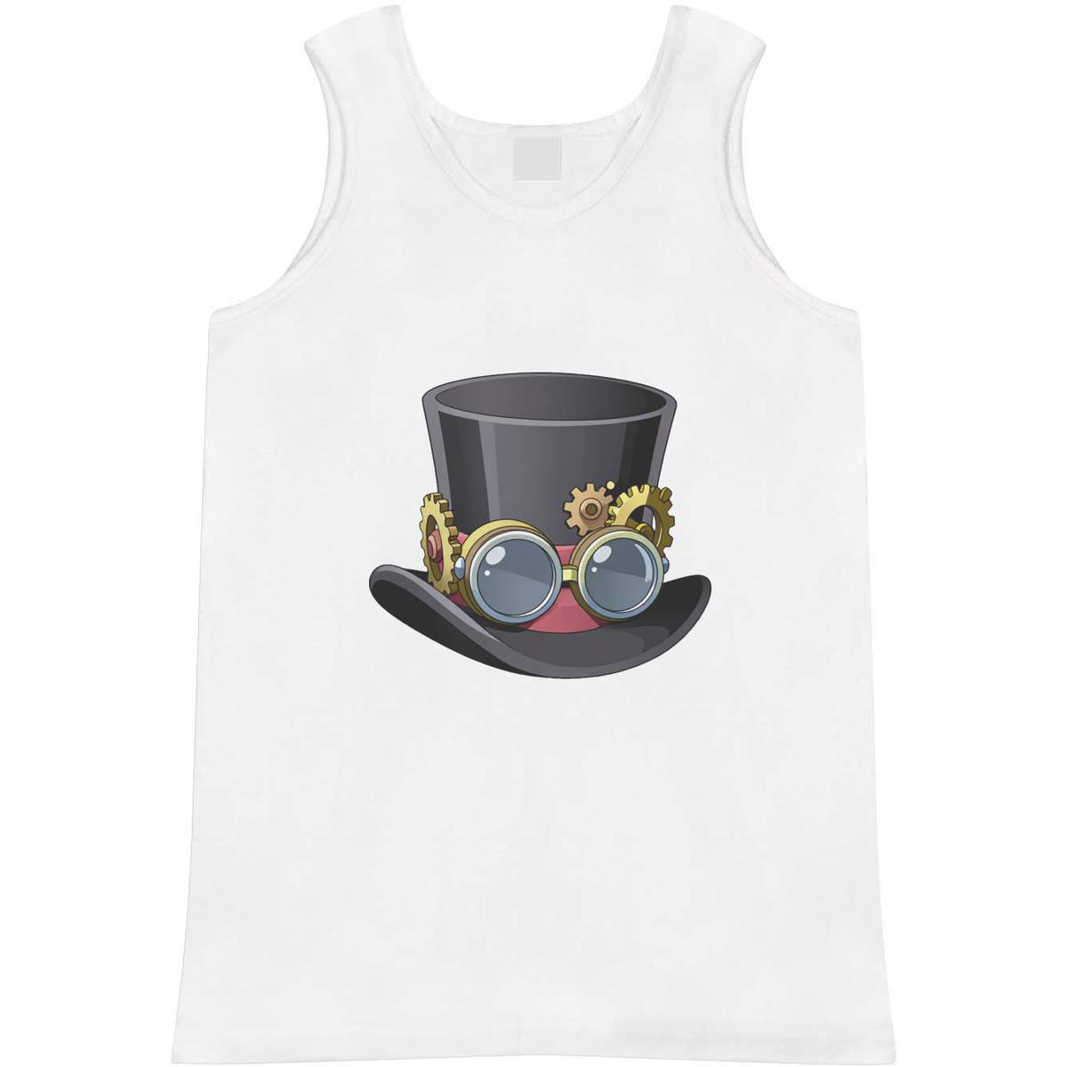 'Steampunk Top Hat' Adult Vest / Tank Top - Sleeveless Top for Gym, Training, Running, Sports and Summer (AV062787)