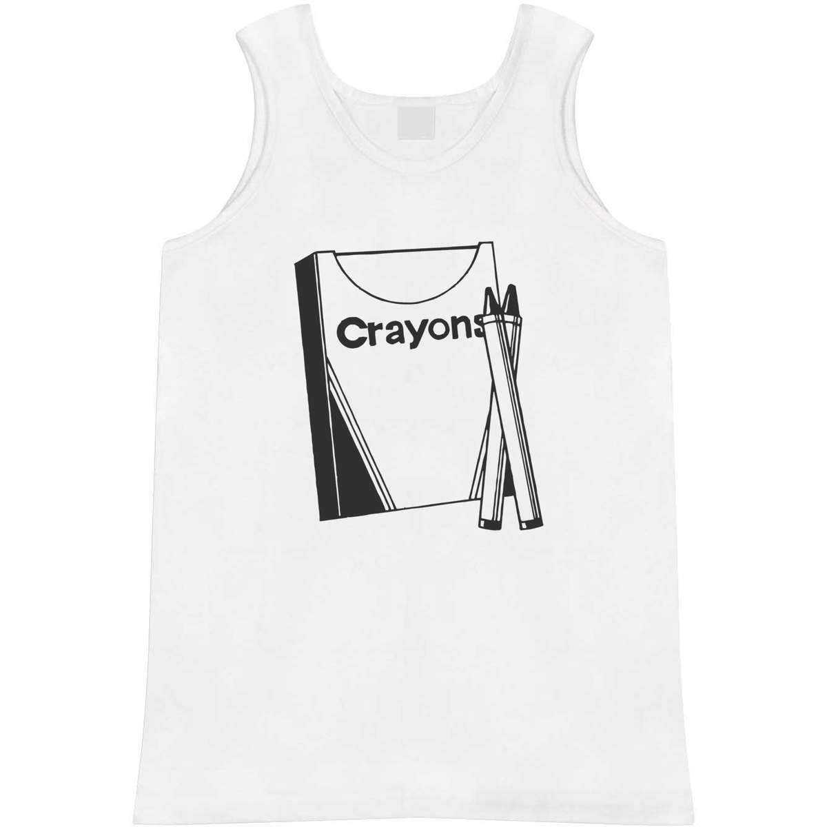 'Box Of Crayons' Adult Vest / Tank Top - Sleeveless Top for Gym, Training, Running, Sports and Summer (AV062826)