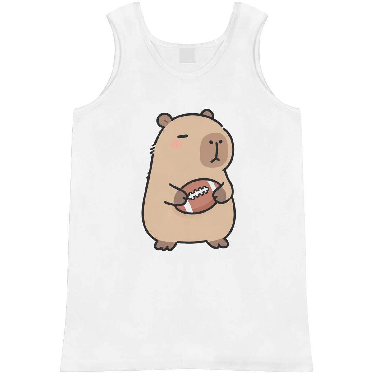 'Capybara & US Football' Adult Vest / Tank Top - Sleeveless Top for Gym, Training, Running, Sports and Summer (AV063169)