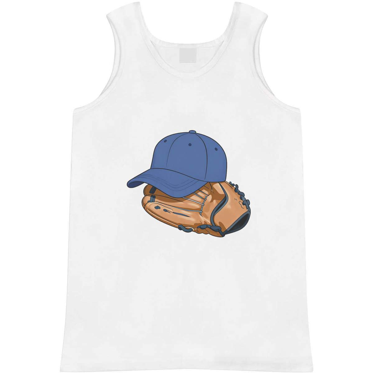 'Baseball Glove & Cap' Adult Vest / Tank Top (AV063368)